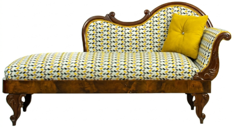 Diván/Chaise Longue tapizado de estilo clásico restaurado